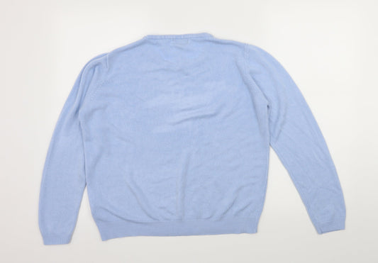 Arista Womens Blue Knit Pullover Jumper Size 14