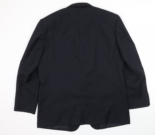 Armando Mens Blue Check Jacket Suit Jacket Size XL