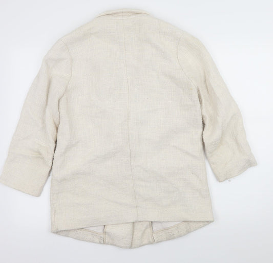 Skin and Threads Womens Ivory Jacket Blazer Size M