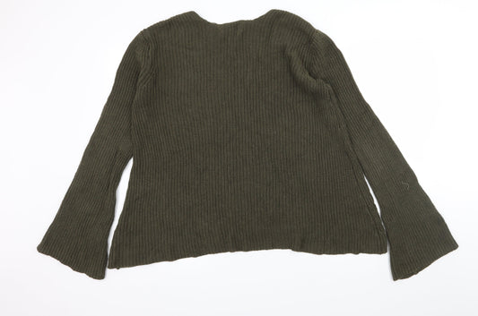 ASOS Womens Green Knit Pullover Jumper Size 10