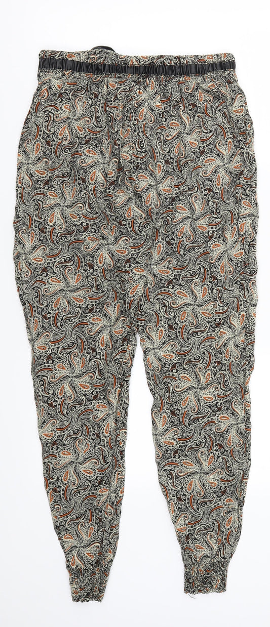 Preworn Womens Brown Paisley Trousers Size 27 in L27 in