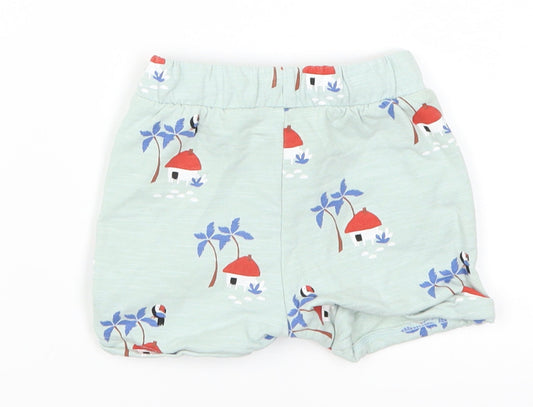 Marks and Spencer Boys Blue Geometric Cropped Trousers Size 3-6 Months - Mushroom House