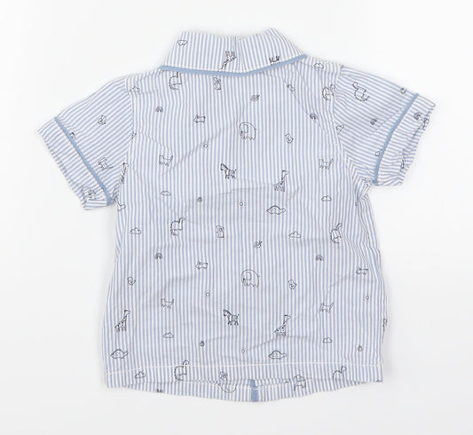 George Boys Black Striped Basic Button-Up Size 6-9 Months - Animals