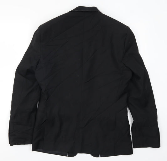 Red Herring Mens Black Jacket Suit Jacket Size 36