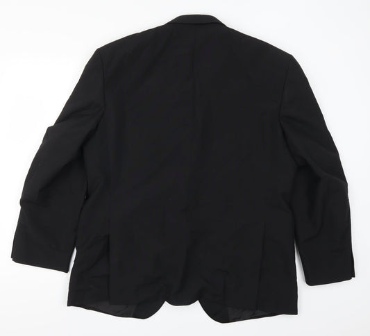 Preworn Mens Black Jacket Suit Jacket Size 44