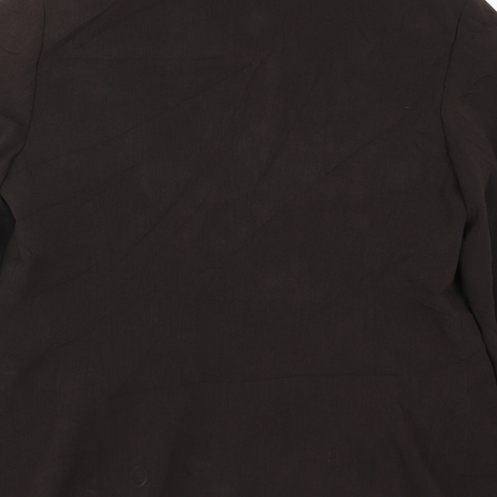 Planet Womens Brown Jacket Suit Jacket Size 14