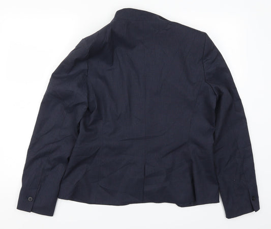 Zara Womens Blue Jacket Suit Jacket Size 14