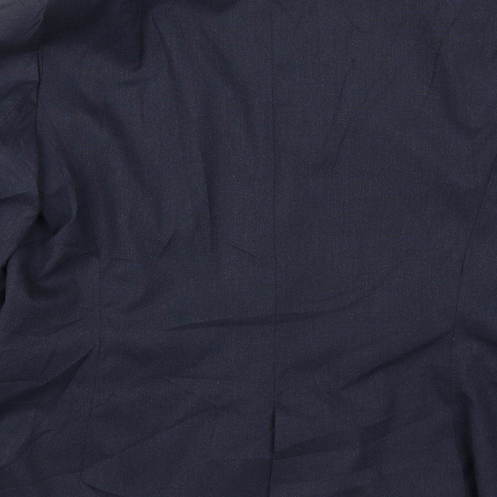 Zara Womens Blue Jacket Suit Jacket Size 14