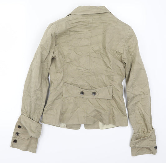 Imperial Womens Beige Striped Jacket Size M