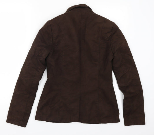 Topshop Womens Brown Jacket Suit Jacket Size 8