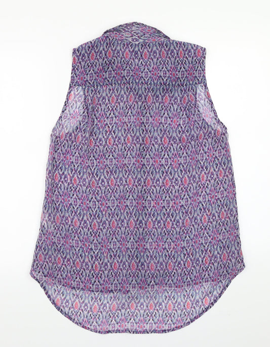 H&M Womens Purple Basic Blouse Size 8