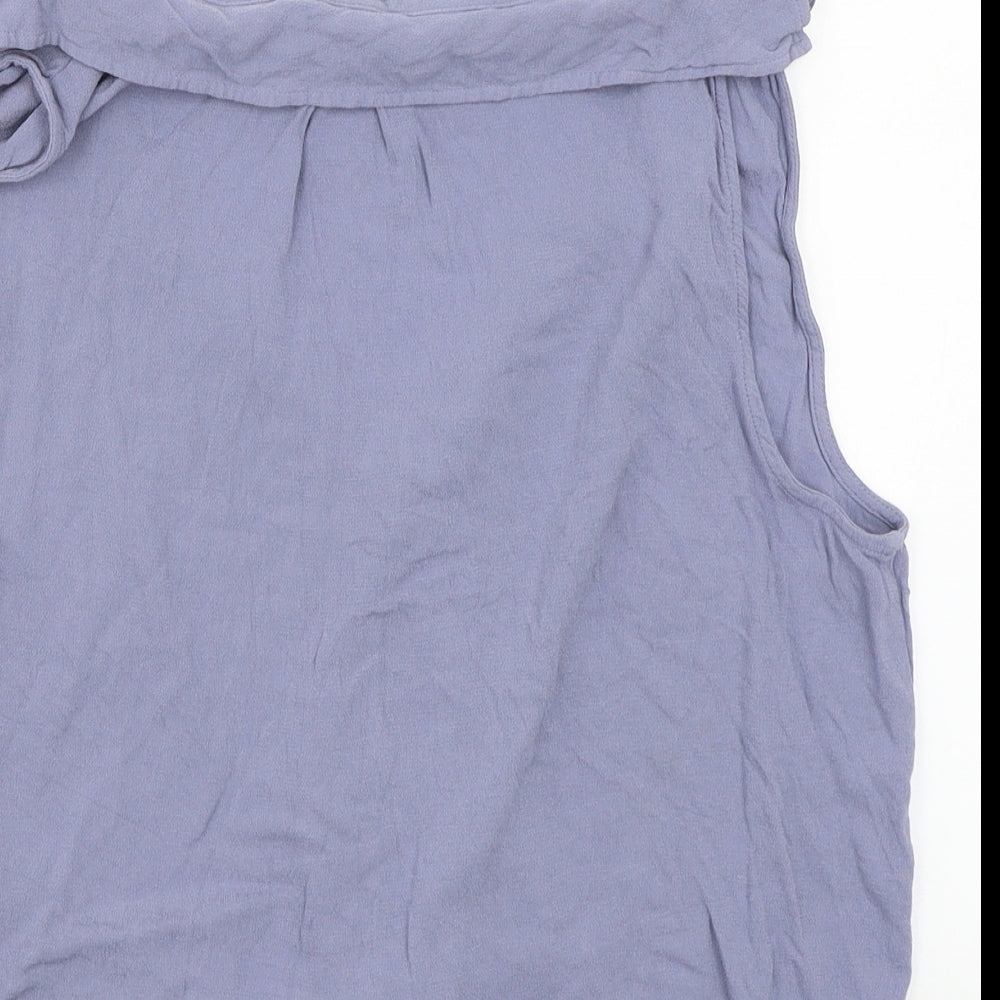 Newlook Womens Blue Basic Button-Up Size 14