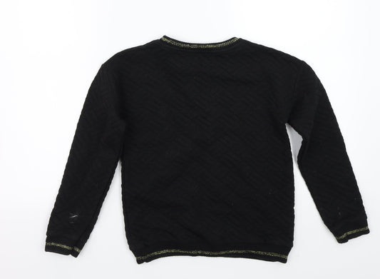 Minoti Girls Black Pullover Jumper Size 9-10 Years