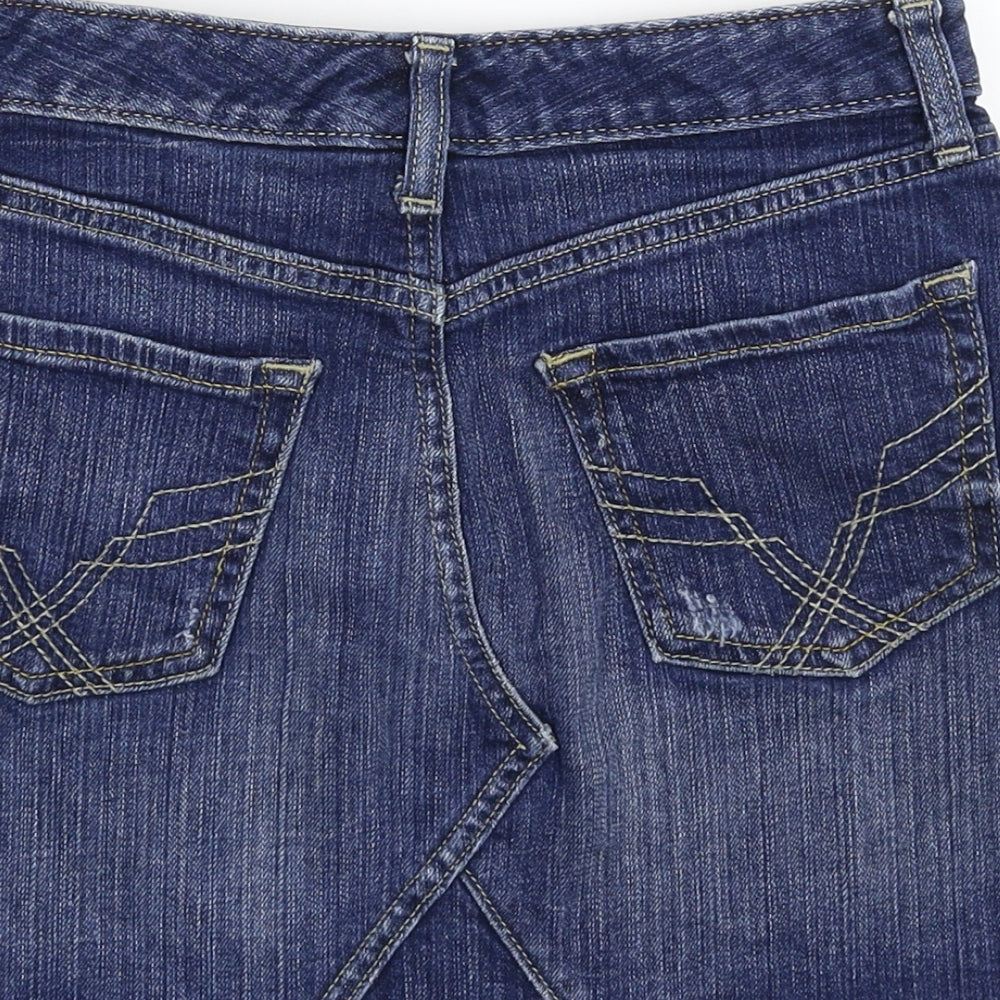 Gap Womens Blue Denim A-Line Skirt Size 25 in
