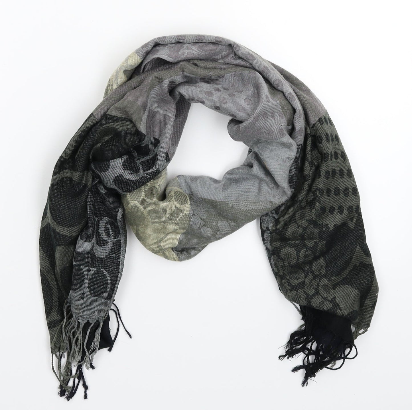 Preworn Unisex Multicoloured Animal Print Knit Scarf