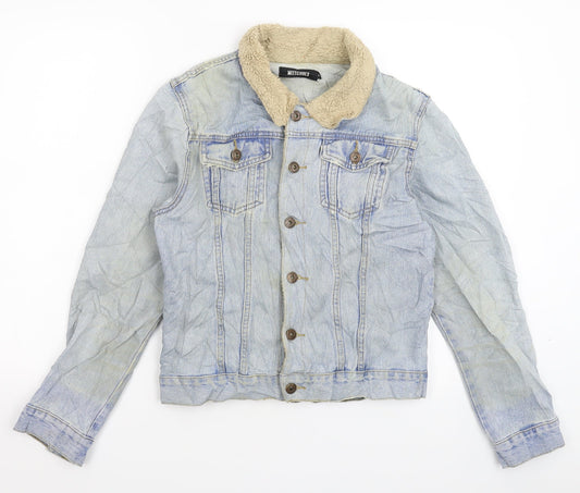 Missguided Womens Blue Denim Jacket Size 8