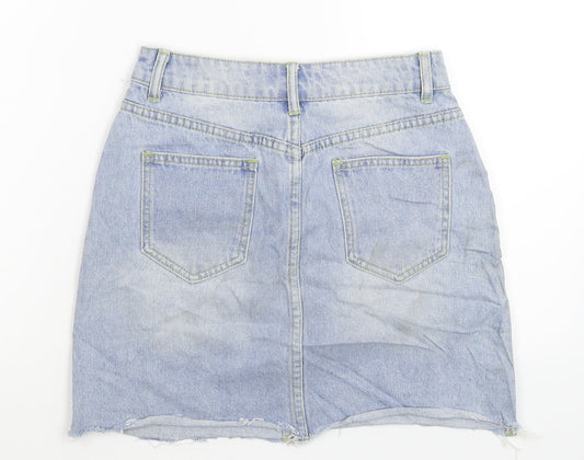 PRETTYLITTLETHING Womens Blue Denim Mini Skirt Size 6