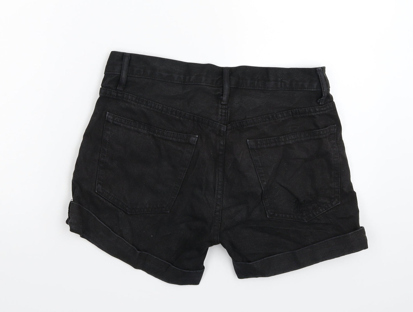 Gap Womens Black Denim Hot Pants Shorts Size 30 in