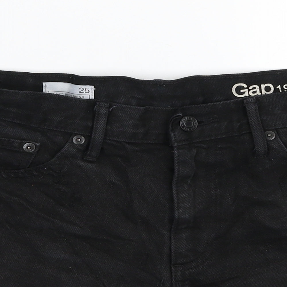 Gap Womens Black Denim Hot Pants Shorts Size 30 in