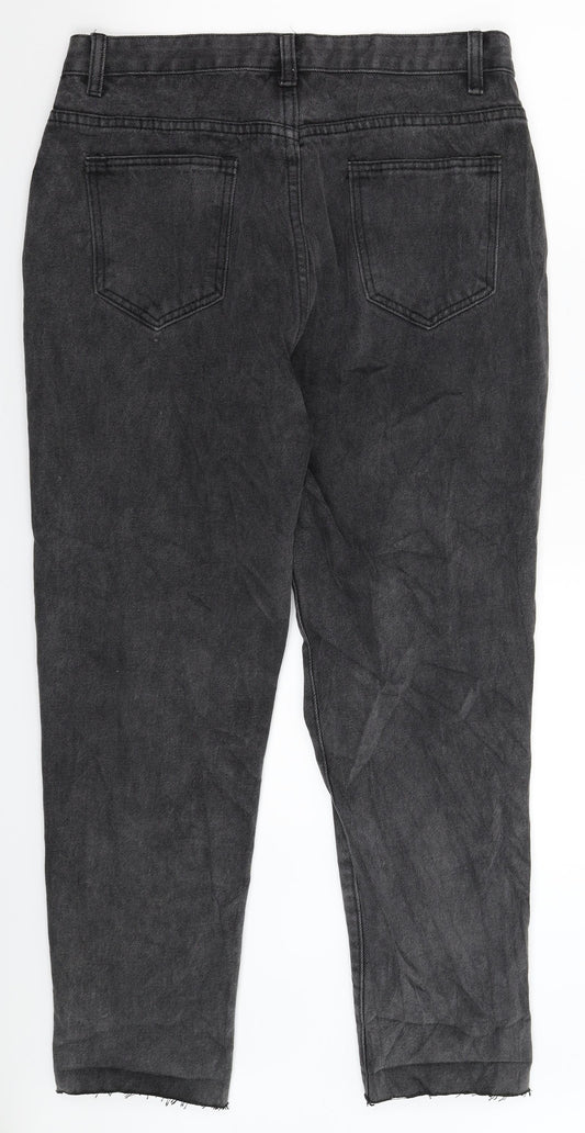 SheIn Womens Black Denim Straight Jeans Size M L27 in