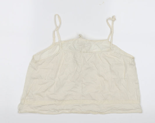 River Island Womens White Camisole T-Shirt Size 12