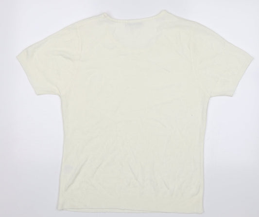 EA Womens White Pullover Jumper Size L