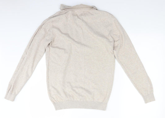 Acw85 Womens Beige Pullover Jumper Size S