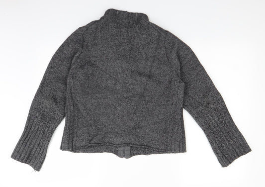 Marks and Spencer Womens Grey Full Zip Jumper Size 16