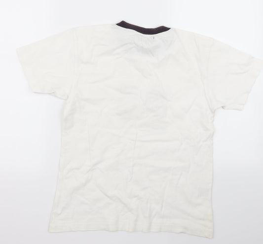 Blue Boys White Basic T-Shirt Size 10 Years