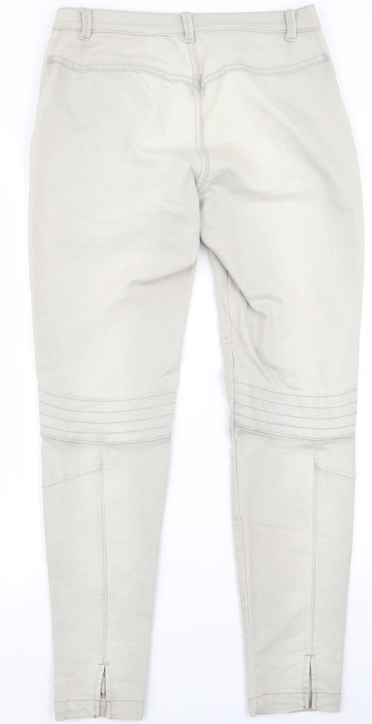Preworn Womens White Trousers Size 14 L21 in