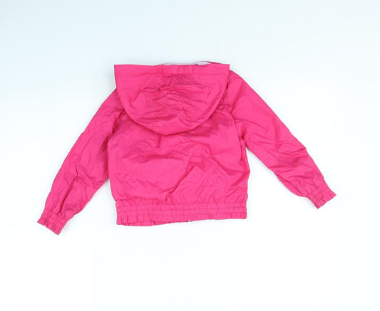 United Colors of Benetton Girls Pink Rain Coat Coat Size 3 Years