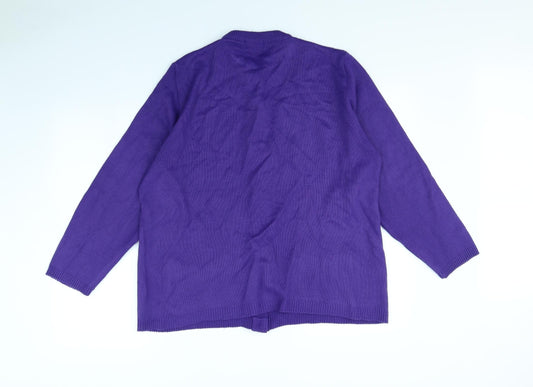 care Womens Purple Jacket Size L