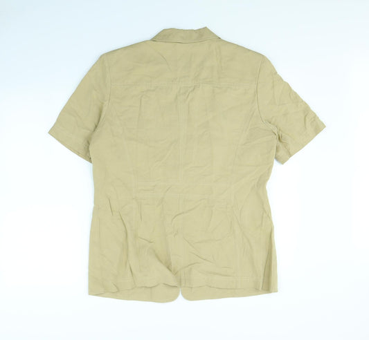 Country Casuals Womens Beige Jacket Size 14 - shoulder pads