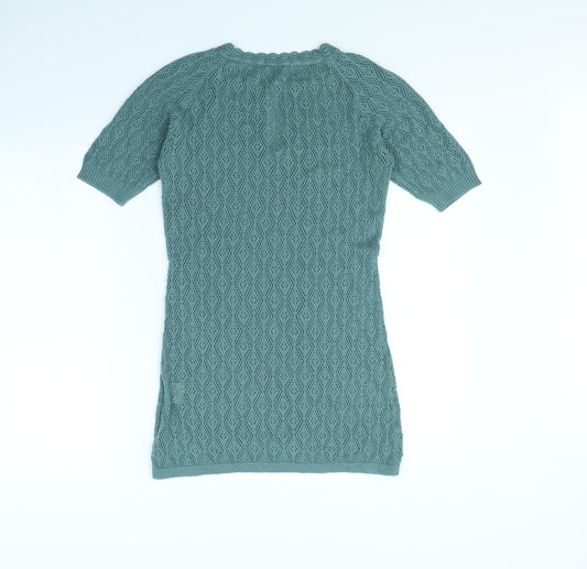 VILA Womens Green Jumper Dress Size XS