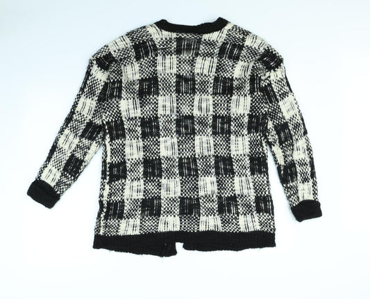 New Look Womens White Check Jacket Size M