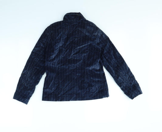Gap Girls Blue Striped Jacket Coat Size M