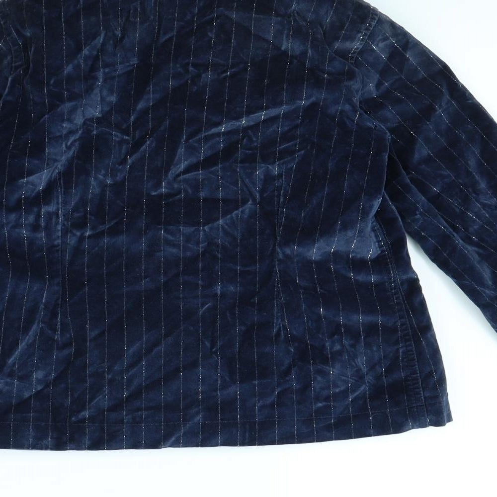 Gap Girls Blue Striped Jacket Coat Size M