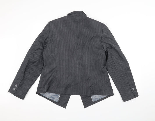 Marks and Spencer Womens Grey Striped Jacket Size 16