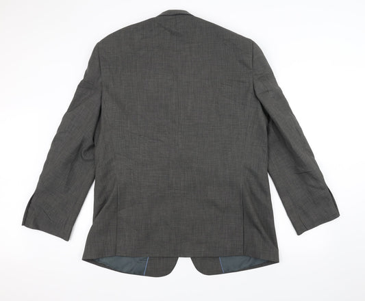 Greenwood Mens Grey Jacket Suit Jacket Size 44