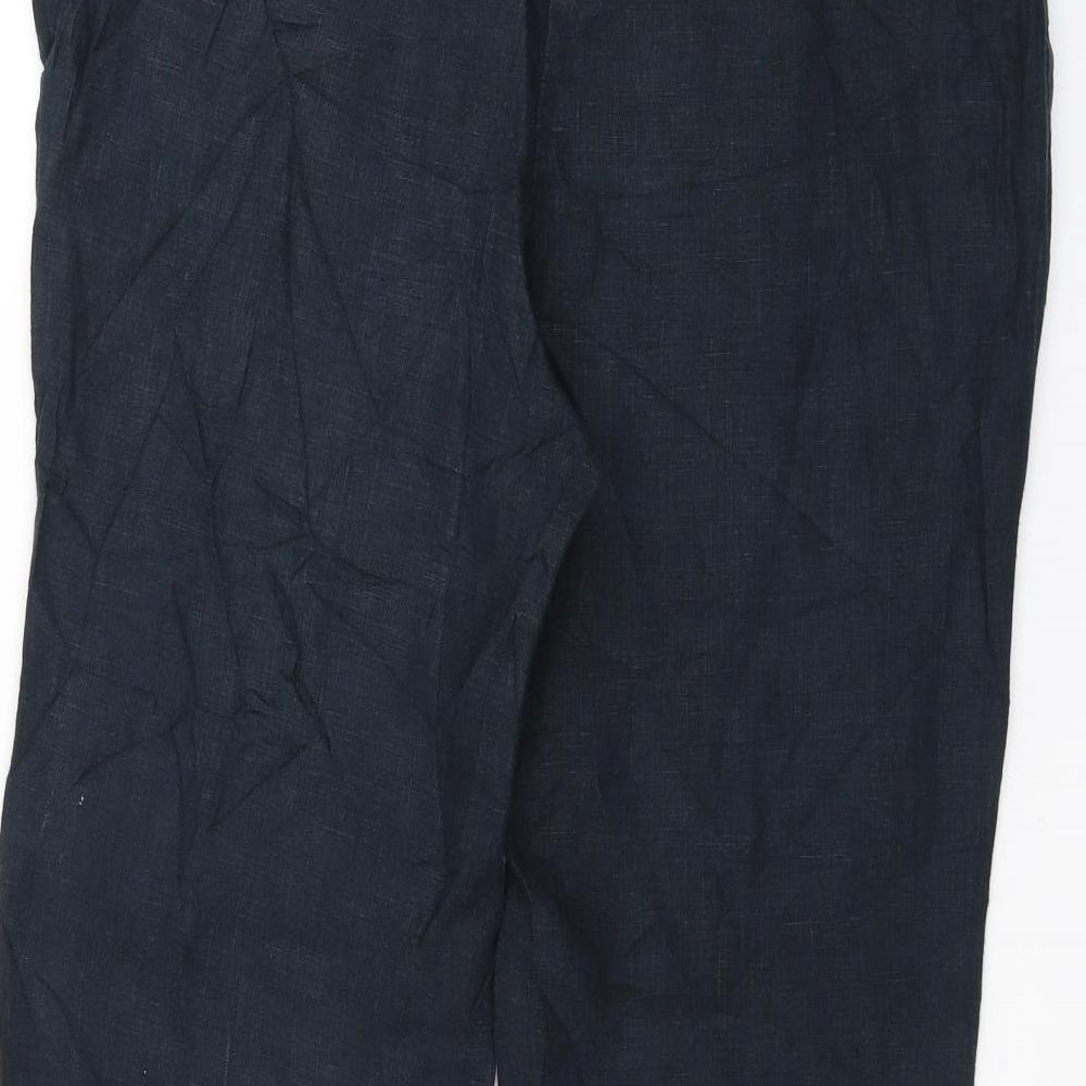 Preworn Womens Blue Trousers Size 14 L26 in
