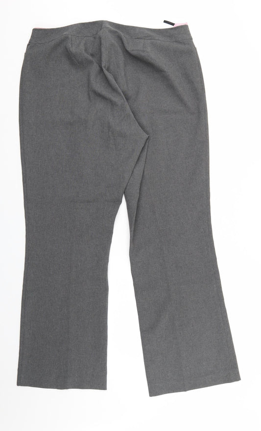 Dorothy Perkins Womens Grey Trousers Size 18 L30 in