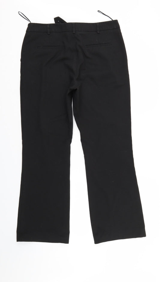 NEXT Womens Black Trousers Size 12 L28 in