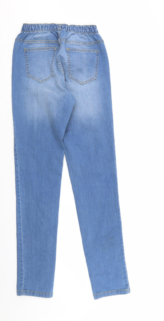 Preworn Womens Blue Denim Jegging Jeans Size 25 in L31 in - Elastic Waist