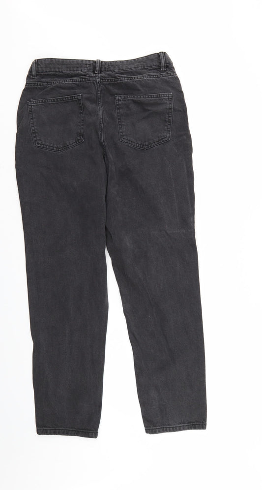Denim & Co. Womens Black Denim Straight Jeans Size 12 L27 in