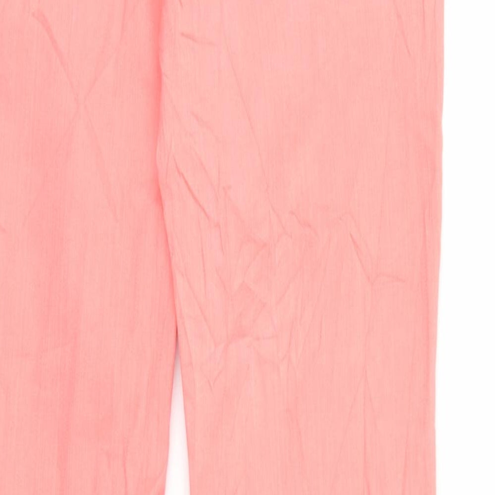 Gina Womens Pink Denim Straight Jeans Size 8 L32 in