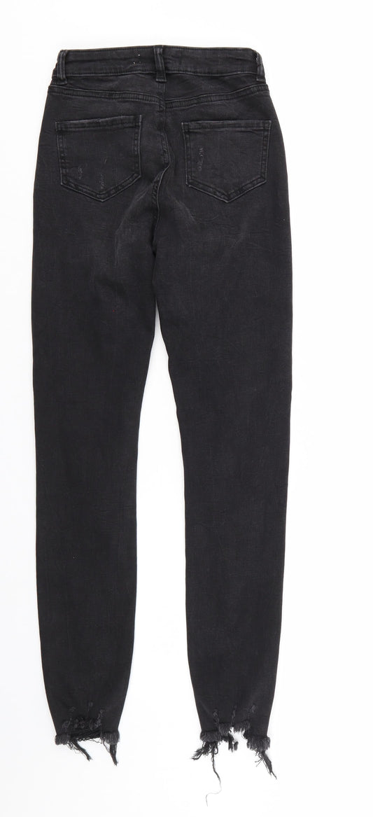 Denim & Co. Womens Black Denim Skinny Jeans Size 6 L27 in