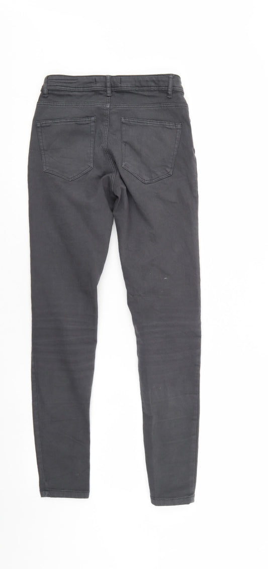 Zara Womens Grey Denim Tapered Jeans Size 8 L28 in