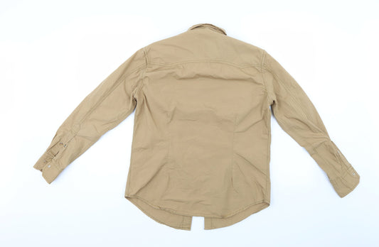 K2 Womens Beige Basic Button-Up Size S