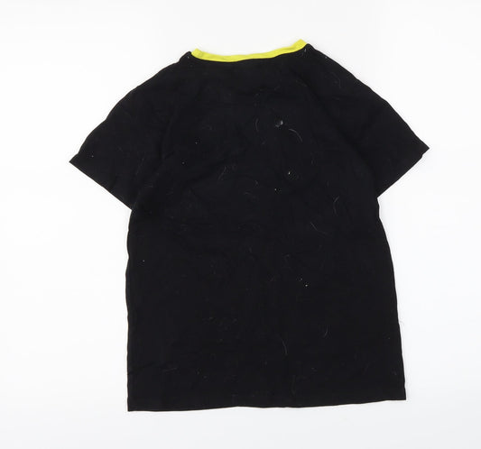 pep7co Boys Black Basic T-Shirt Size 9-10 Years