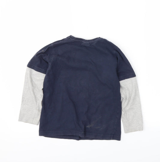 Preworn Boys Blue Basic T-Shirt Size 6 Years